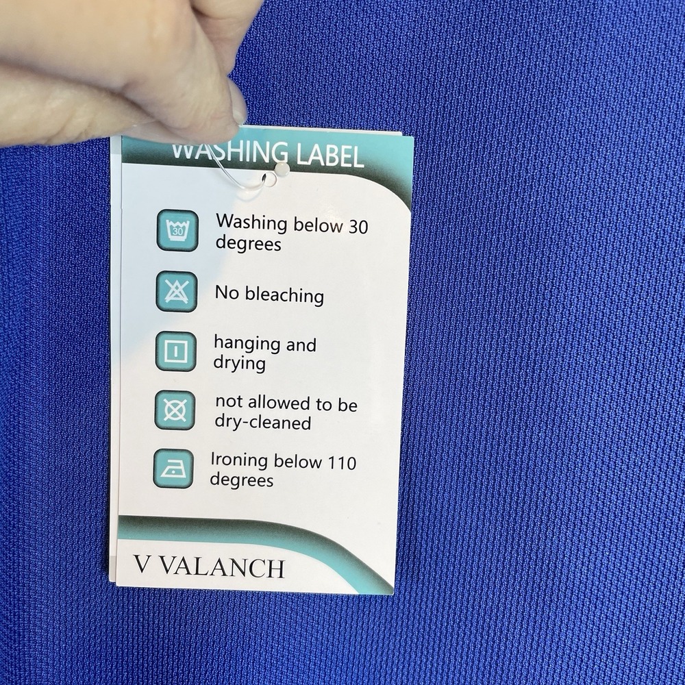 V Valanch Men's Size Large Blue Polo Shirt NWT Moisture Control‎ Short Sleeve - Picture 7 of 12